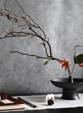 新中式风金色黄铜螺纹储物罐花艺托盘茶几组合软装摆件样板间套装