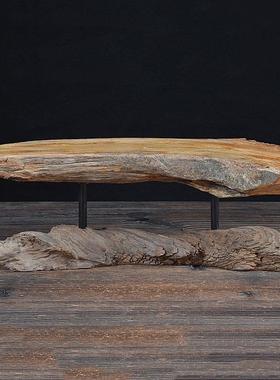 风化木随形禅意木底座实木枯木根雕家居装饰博古架原木色木架摆件