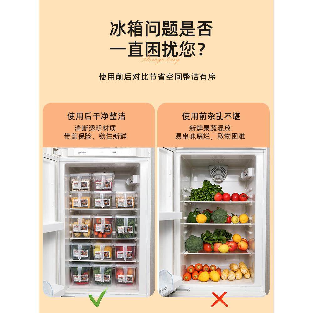 冰箱收纳盒保鲜盒厨房蔬菜水果专用整理神器冷冻鸡蛋饺子盒,淘宝优惠券,粉丝福利购,淘宝优惠卷