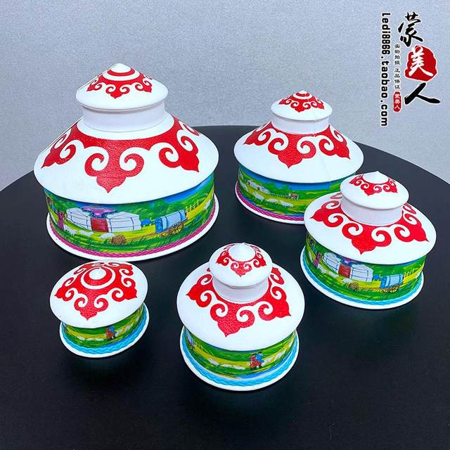 Inner Mongolia handicraft yurt shaping jewelry box storage box sugar box grassland gift souvenir return gift ornaments