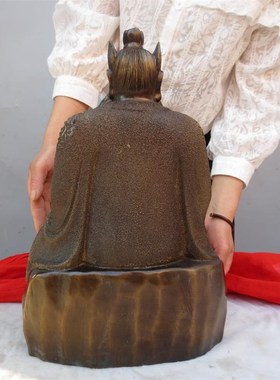 张天师精工张祖师纯黄铜摆件室内家用张陵祖师供奉神像摆放工艺品