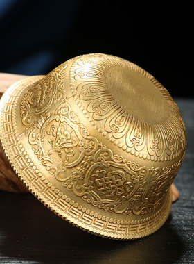 纯铜供水碗八宝居家装饰用品七圣C水杯八宝吉祥桌面摆件供水杯7个