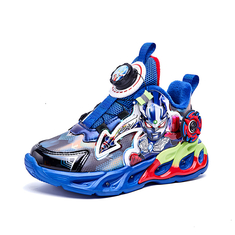 赛罗奥特曼男童鞋子2026秋冬款儿童超软运动鞋皮面加绒发光亮灯鞋,淘宝优惠券,粉丝福利购,淘宝优惠卷