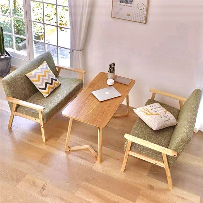 网红奶茶店餐桌椅咖啡厅桌椅组合简约洽谈实木椅甜品休闲餐厅沙发,淘宝优惠券,粉丝福利购,淘宝优惠卷