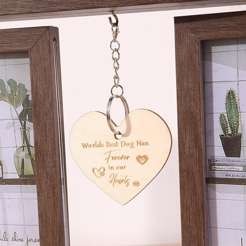 棕色双面可旋转相框摆台带爱心木片6寸两联创意宠物纪念木制相架,淘宝优惠券,粉丝福利购,淘宝优惠卷