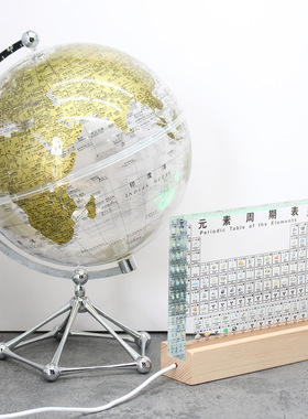 中英双语化学浮雕元素周期表灯座开学毕业礼物学生创意教室装饰品