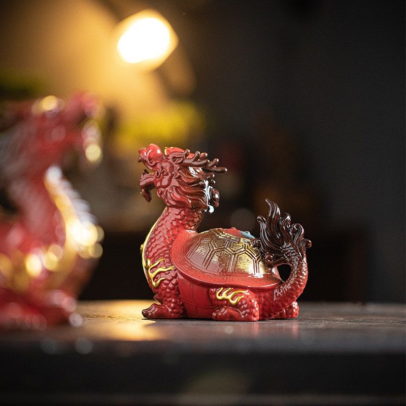 中式祥瑞神兽龙龟摆件家居客厅办公室桌面吉祥物招财装饰创意礼品,淘宝优惠券,粉丝福利购,淘宝优惠卷