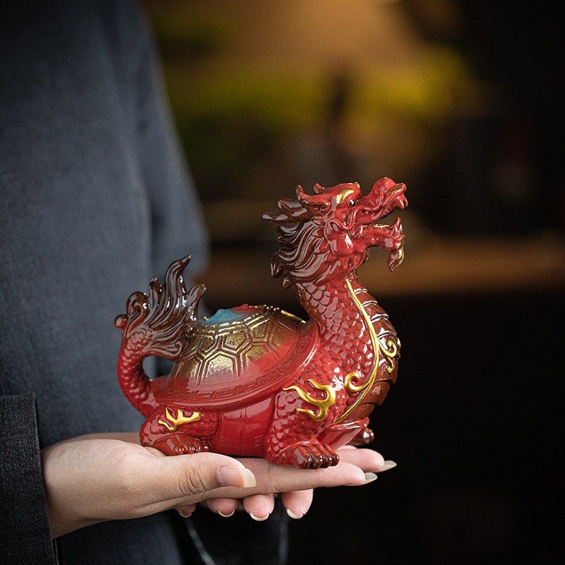 中式祥瑞神兽龙龟摆件家居客厅办公室桌面吉祥物招财装饰创意礼品,淘宝优惠券,粉丝福利购,淘宝优惠卷