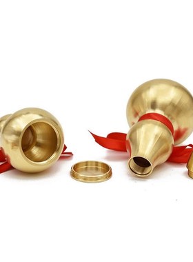 铜胡芦纯铜摆件家用镇宅开口葫芦铜壶卢工艺品招财空心壶芦葫瓶