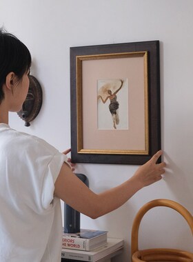 舞动的身体罗丹水彩画中古风餐边柜客厅百搭小众高级感装饰画摆件