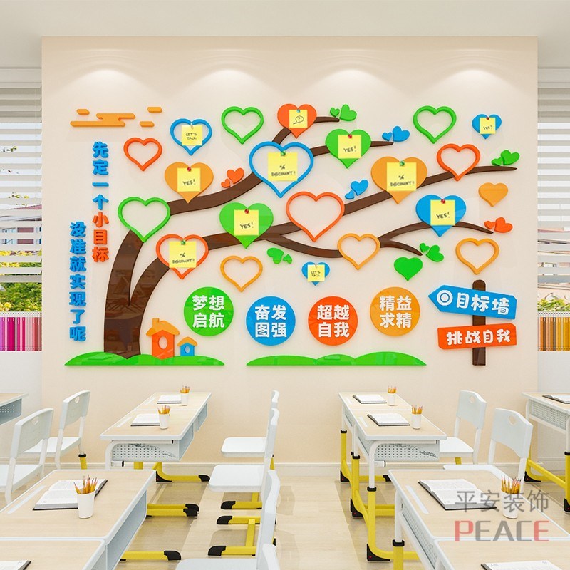 幼儿园心愿许愿树学生风采照片墙展示贴纸学校教室环创主题墙布置 - 图2