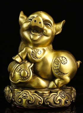 纯铜十二生肖摆件全套铜鼠牛虎兔龙蛇马羊猴鸡狗猪招財补缺角