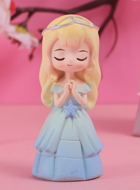 十二星座可爱女孩摆件创意汽车内饰品少女心房间桌面装饰儿童礼物