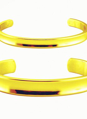 欧美凹面弧度开口情侣手镯女士情侣一对钛钢手环首饰STH046