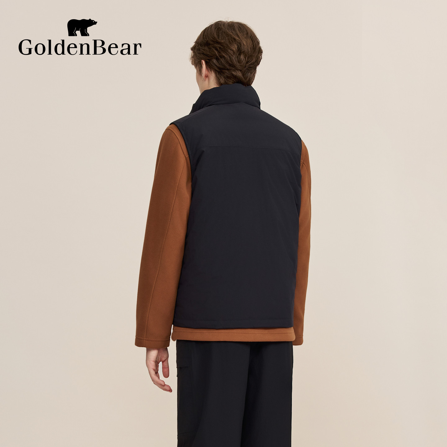 【90鹅绒】GOLDEN BEAR/金熊 新款男上衣双面穿轻薄款羽绒背心,淘宝优惠券,粉丝福利购,淘宝优惠卷