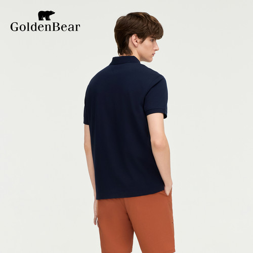 【莱卡】GOLDEN BEAR/金熊2026年男士弹力珠地棉基础款短袖POLO衫 - 图2