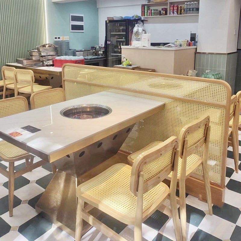 商用餐厅玻璃屏风沙发卡座t矮隔断酒吧火锅店半墙藤编带灯木纹围,淘宝优惠券,粉丝福利购,淘宝优惠卷