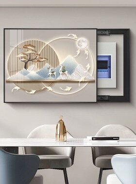 电表箱装饰画现代简约总闸开关免打孔配电箱N电闸箱遮挡挂画空开