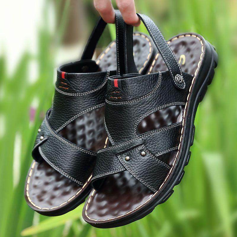 男士凉鞋软底夏季沙滩鞋中老年人防滑耐磨断码休闲爸爸鞋子凉拖鞋,淘宝优惠券,粉丝福利购,淘宝优惠卷