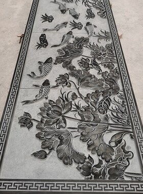 石雕浮雕大理石青石汉白玉影壁画外墙石材雕花定制X地雕别墅庭院