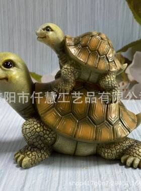 跨境母子乌龟香炉摆件装饰 树脂香炉装饰摆件