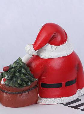 2022圣诞帽跨境新款圣诞老人树脂工艺品圣诞树装饰家居房间