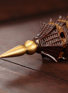 纯黄铜文昌塔摆件十三层办公室书桌13层书房家居客厅装饰工艺品