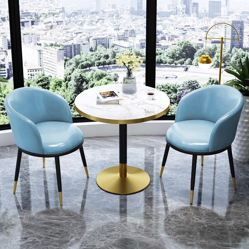 北欧轻奢洽谈桌椅组合售楼处部会客接待一桌两椅阳台休闲小圆桌子,淘宝优惠券,粉丝福利购,淘宝优惠卷