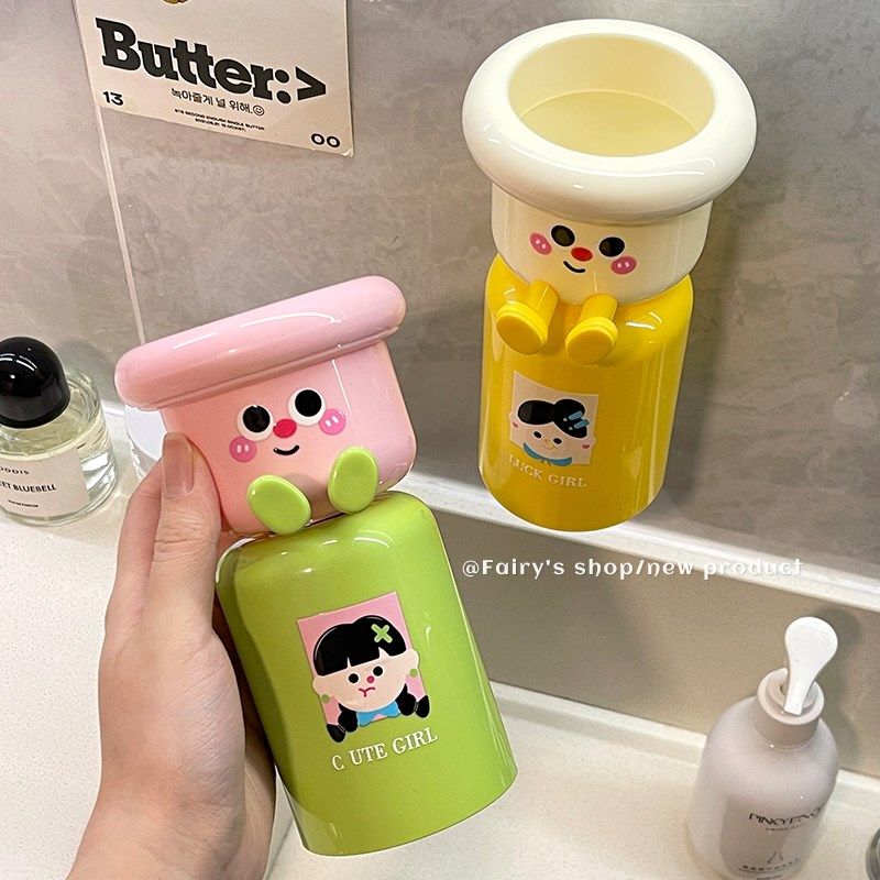 多巴胺牙刷收纳置物架磁吸牙杯家用洗漱台卫生间免打孔牙膏牙具架,淘宝优惠券,粉丝福利购,淘宝优惠卷