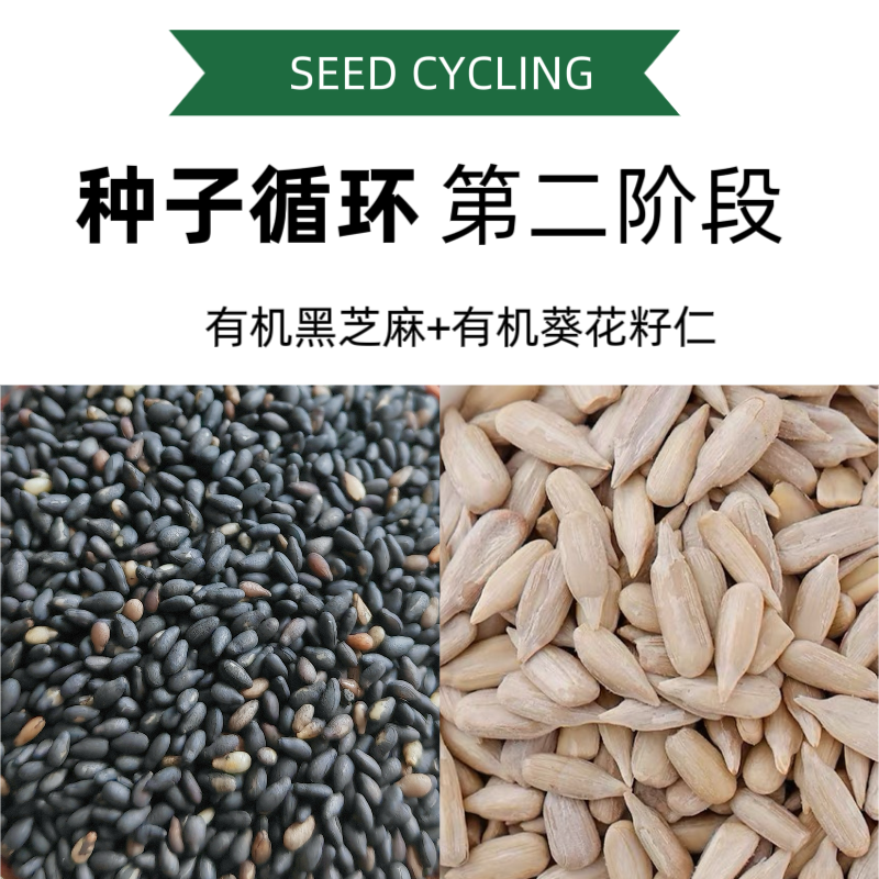 田忆满有机种子循环组合南瓜子葵花籽仁熟亚麻籽黑白芝麻坚果零食 - 图1
