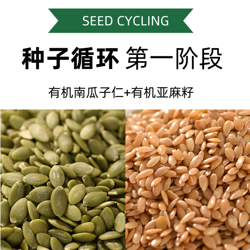 田忆满有机种子循环组合南瓜子葵花籽仁熟亚麻籽黑白芝麻坚果零食 - 图3