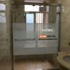 Stainless steel shower room with in-line sliding S door bathroom wet and dry separation glass partition bathroom double movable