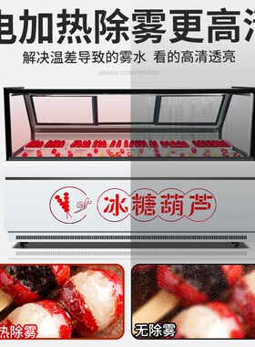 低湿度小串迷你冰k糖葫芦展示柜风冷厚切炒酸奶冷冻鲑鱼摆摊商用