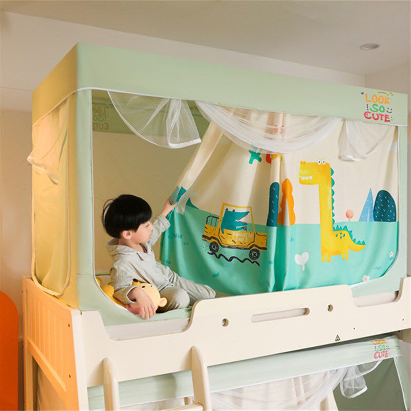 儿童床上帐篷蚊帐k室内上下铺子母床防摔宿舍床帘一体式全封闭遮,淘宝优惠券,粉丝福利购,淘宝优惠卷