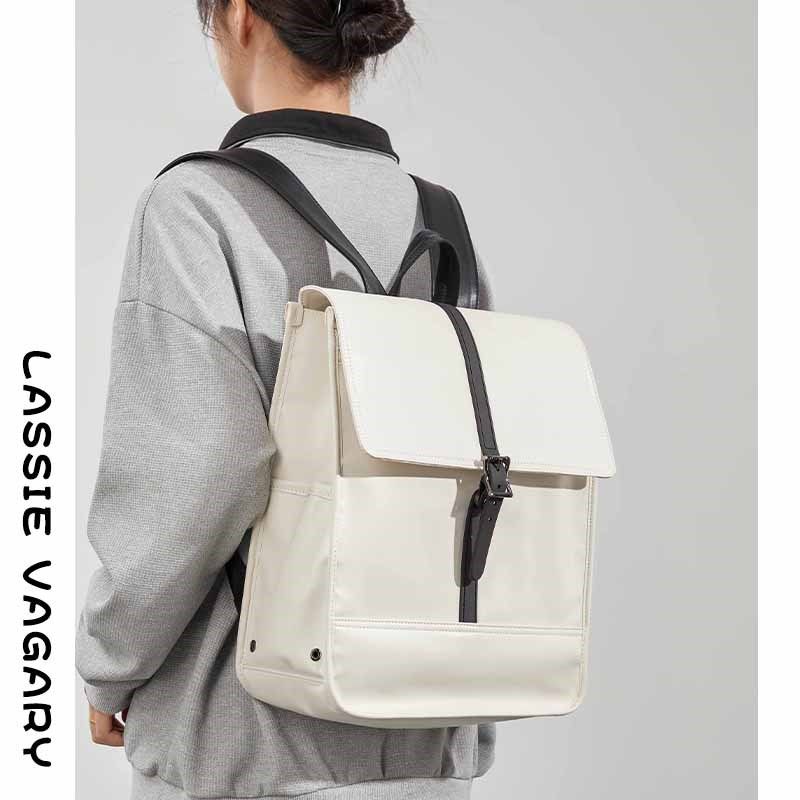 防水皮质双肩包男女通勤q电脑背包小众大容量2024新款旅行学生书,淘宝优惠券,粉丝福利购,淘宝优惠卷