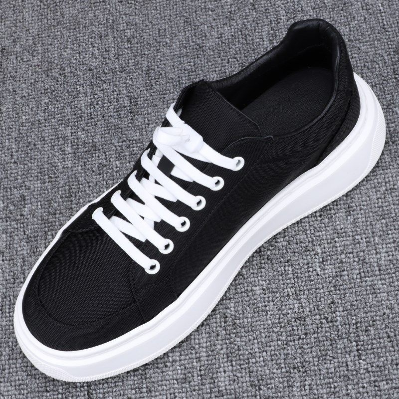 高级感颗粒布男鞋l潮流厚底一脚蹬透气帆布鞋日常白底透气休闲板,淘宝优惠券,粉丝福利购,淘宝优惠卷