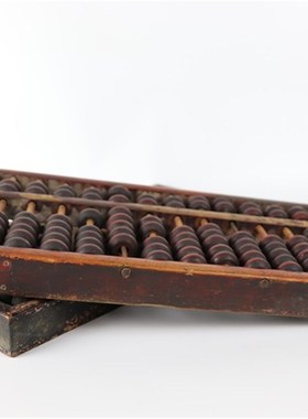 民俗老物件收藏民国老式算盘旧货算盘子杂项摆件古董怀旧复古装饰