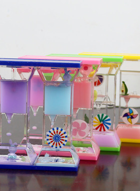 书房礼物卡通塑料家居可爱桌面减压沙漏摆件送同学闺蜜儿童生日