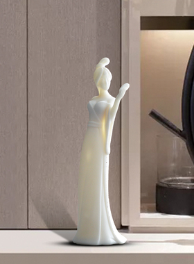 创意陶瓷仕女人物摆件办公室书房客厅桌面古典美女装饰工艺品摆设