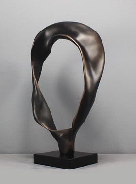 雕塑摆饰抽象艺术品摆设轻奢软装饰品玻璃钢家居售楼处客厅大摆件