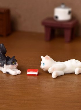 15款日常生活写实小橘猫咪公仔儿童玩具书桌面装饰柜子微景观摆件