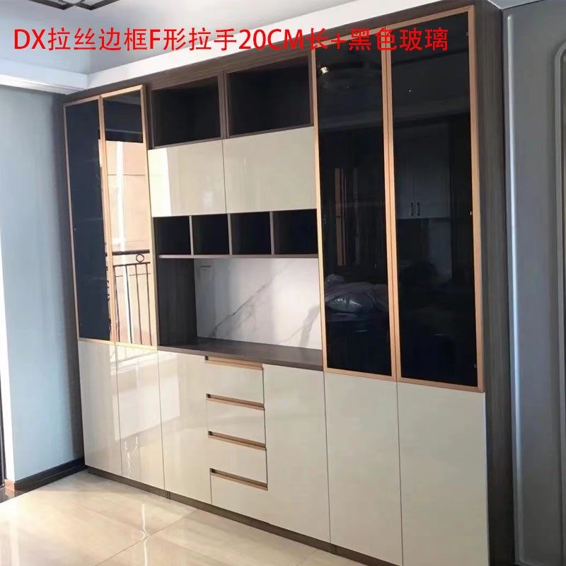 极简轻奢铝合金框窄边玻璃门酒柜门橱柜门衣柜门极简衣帽间平开门,淘宝优惠券,粉丝福利购,淘宝优惠卷