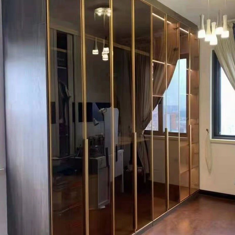 极简轻奢铝合金框窄边玻璃门酒柜门橱柜门衣柜门极简衣帽间平开门,淘宝优惠券,粉丝福利购,淘宝优惠卷