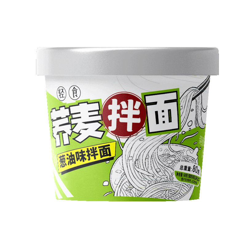 荞麦面0脂肪面饼6桶装面条免煮非油炸即食拌面方便面泡面整箱 - 图3