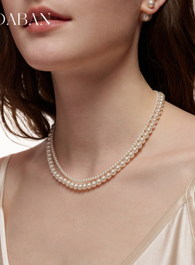 西大班施家珍珠奶白项链锁骨链女