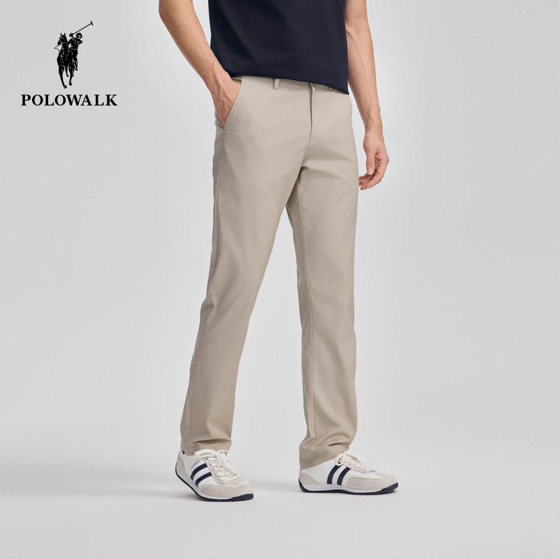 POLOWALK男式休闲裤2025秋夏裤新品百搭休闲裤男装商务直筒裤下装,淘宝优惠券,粉丝福利购,淘宝优惠卷