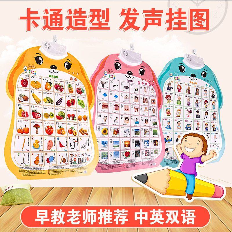 26个英文字母有声挂图ABC二十六英语字母表发声墙贴儿童早教玩具,淘宝优惠券,粉丝福利购,淘宝优惠卷