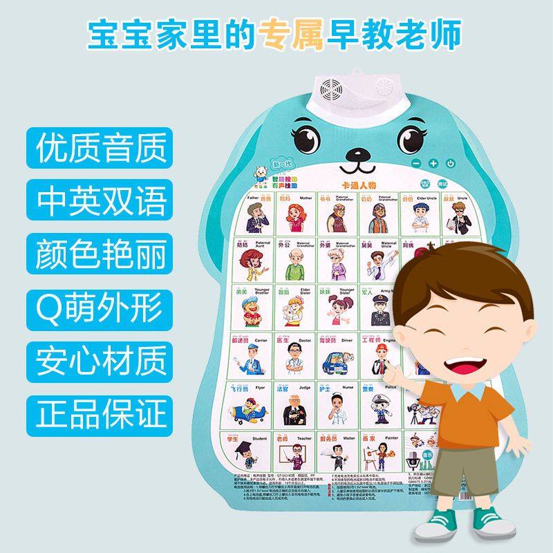 26个英文字母有声挂图ABC二十六英语字母表发声墙贴儿童早教玩具,淘宝优惠券,粉丝福利购,淘宝优惠卷