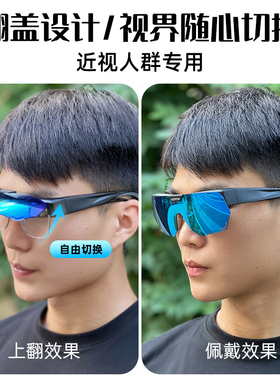vozapow沃飒近视偏光翻盖套镜