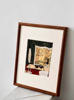 法式中古风客厅装饰画小众艺术彩色静物挂画高级感卧室床头壁画